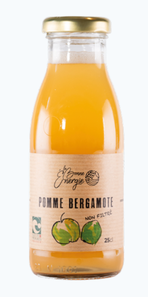 Jus de Pomme Bergamote Non-filtré - La Bonne Énergie