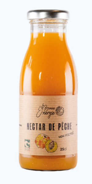 Nectar de Pêche Non-filtré - La Bonne Énergie