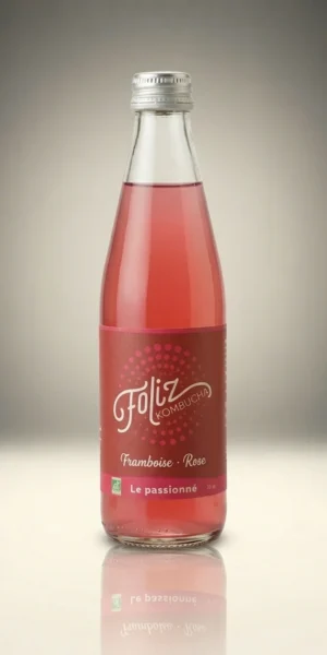 Kombucha Foliz - Framboise/Rose - Bio Passionné