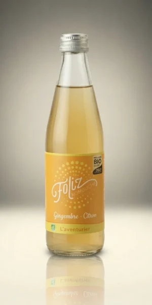 Kombucha Foliz - Gingembre/Citron - Bio Aventurier