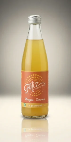 Kombucha Foliz - Mangue/Curcuma - Bio Le gourmand