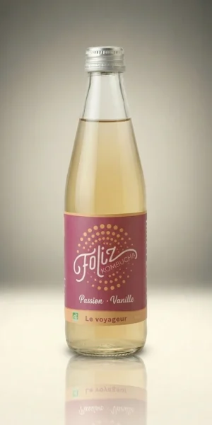 Kombucha Foliz - Passion/Vanille - Bio Le voyageur